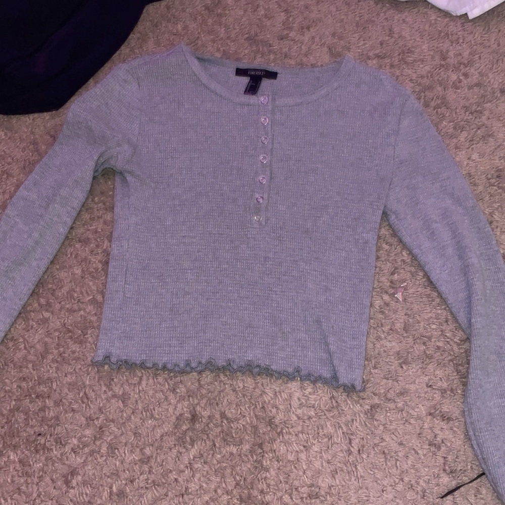 Forever 21 Gray Long sleeve Shirt